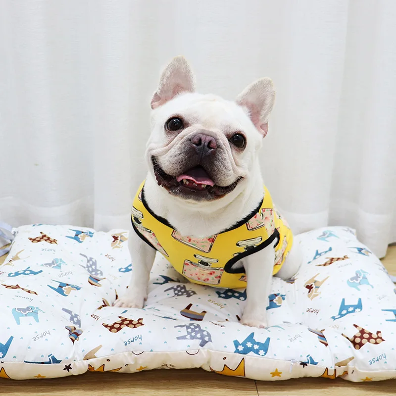 

French Fighting Summer Clothes Dog Vest Summer Thin Section Pug Bulldog Fat Dog Short Body Dog Clothes Pet Cotton Customizable