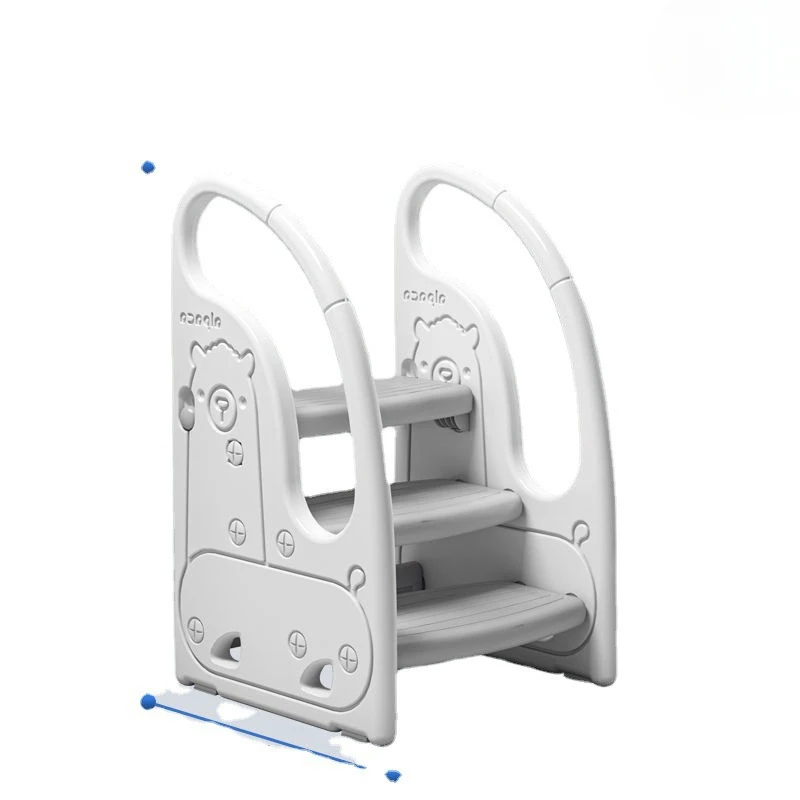 Kids Step Stool with Safety Handles, Anti-Slip Bathroom Ladder for Toddlers, Adjustable Toilet Training Stool Pedal