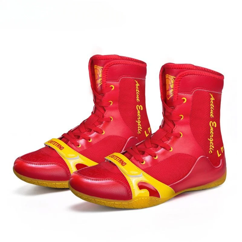 High-top Professional Boxing Shoes Men's Free Fighting Sports Shoes Lightweight Wear-resistant Comfortable Wrestling