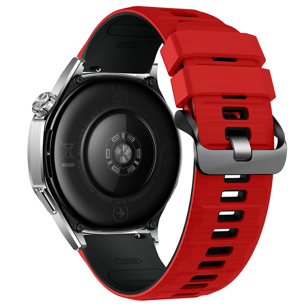 Breathable 22mm Silicone Watch Strap - Premium Sports Band Bracelet