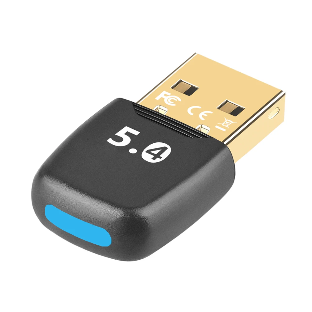 PC 노트북 무선 스피커용 USB 블루투스 호환 5.4 어댑터, 오디오 동글 드라이버, 무료 음악 오디오 리시버