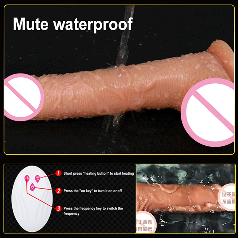 Telescopic Vibrator Thrusting Realistic Dildo Female Masturbation With Suction Cup Heating Penis Remote Control Dick for Women sex toys