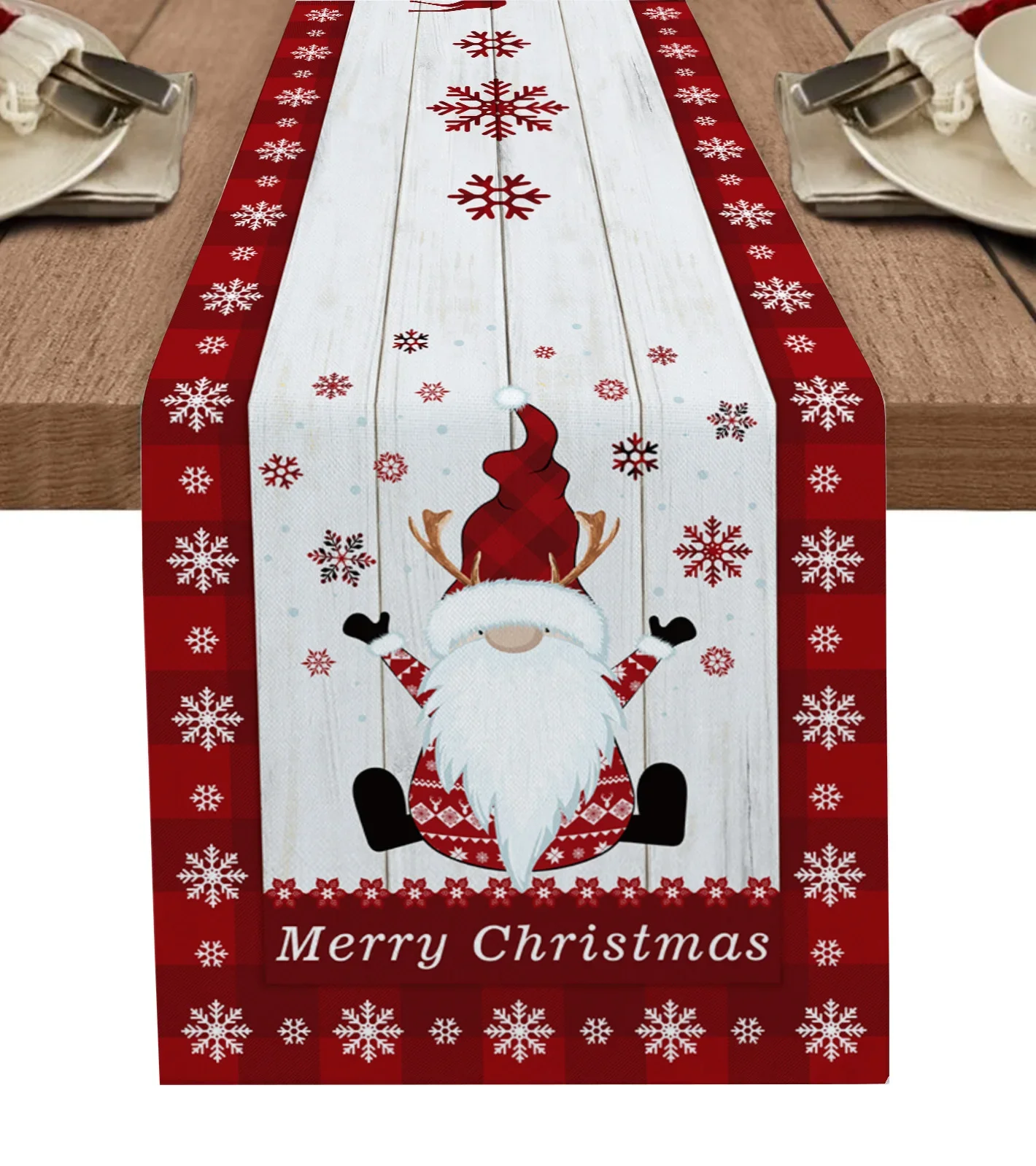 

Рождественская дорожка со снежинками, гном, снежинками, украшение для деревенской свадьбы, искусственный обеденный стол, кухонные коврики для стола