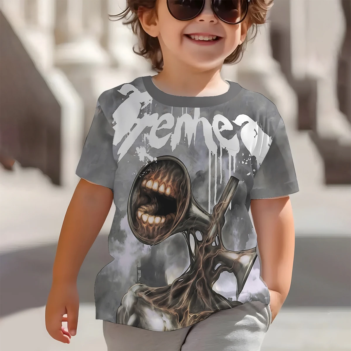 3D Print Siren Head Baby Clothing 5 to 14 Years Male Outdoor Clothes for Children Boy Girl Child T-Shirt Top Shirts 4