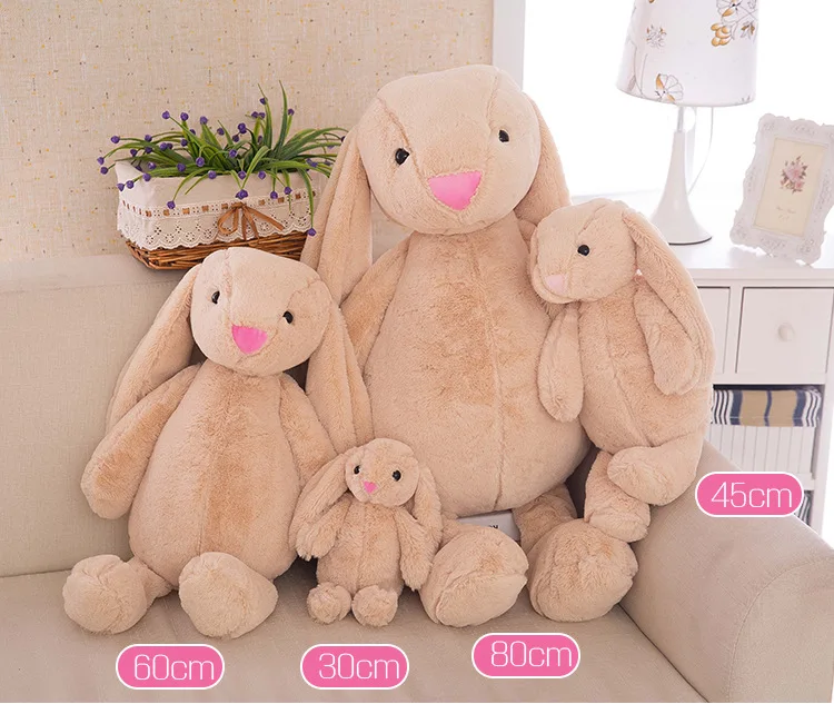 Monogrammed Bunny Personalized Stuffed Bunny Toy Easter Gift Embroidered Baby Gifts With Name For Baby Shower plush toy plush doll action figures toys