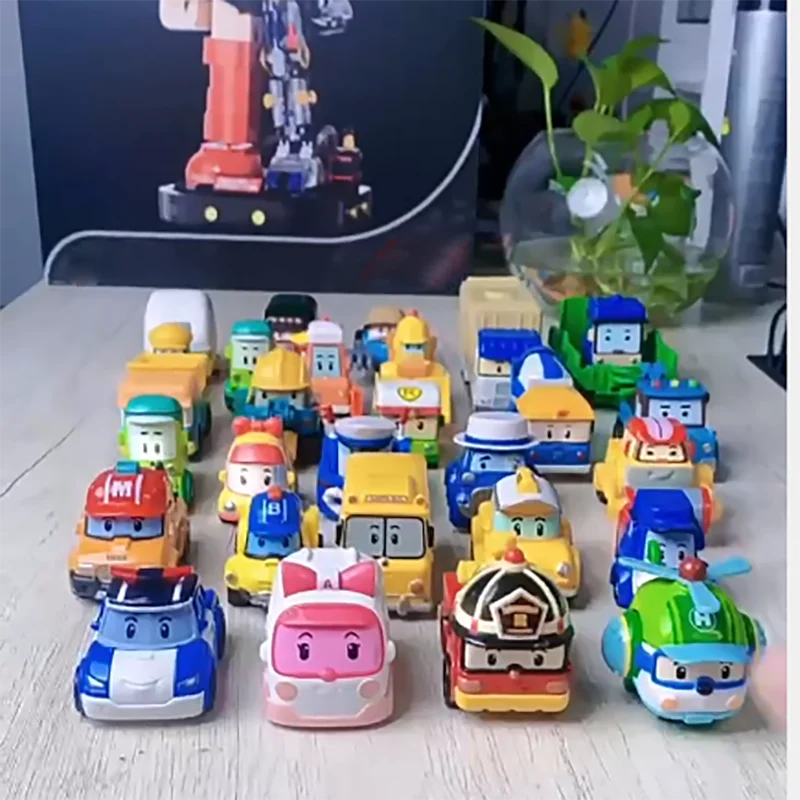 Robocar Toys For Boys Girls Poli Roy Cap Amber Marine Metal Cartoon Car Model Toy For Children Regali Di Compleanno