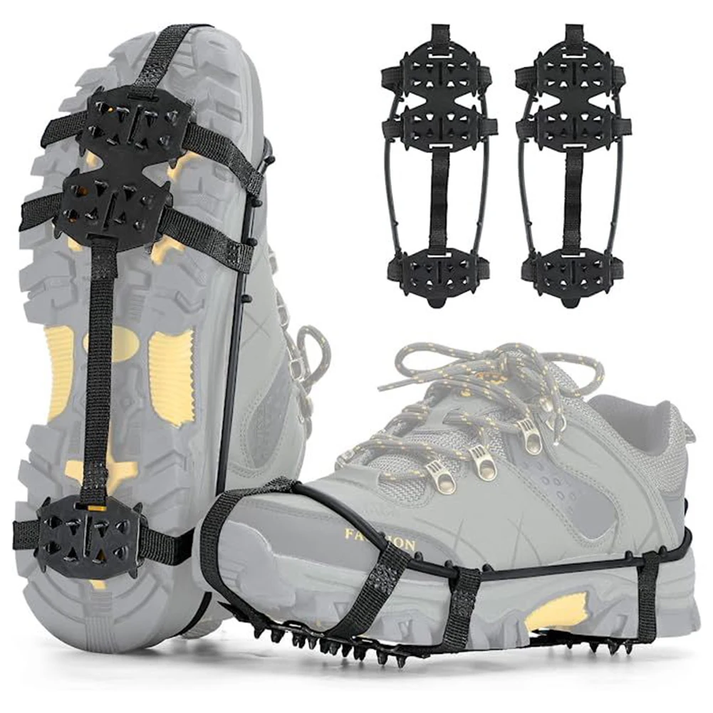 

24 Teeth Climbing Crampons Anti-Slip Snow Claw Shoe Covers Unisex Shoes Ice Gripper Walking Hiking Accessories