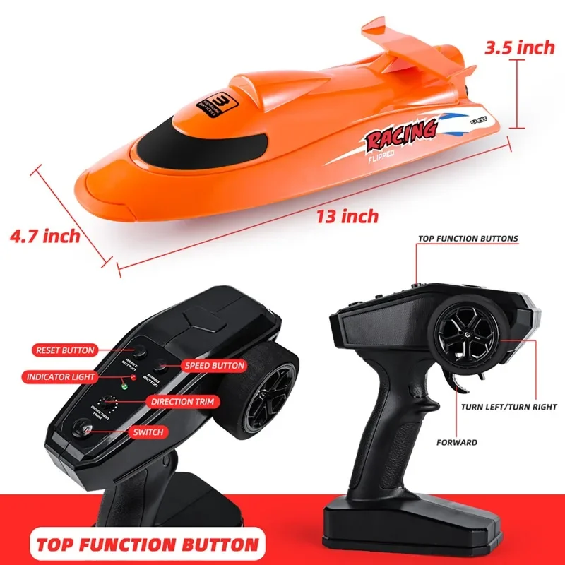 Flytec V009 Waterproof 2.4GHz RC Boat Third gear speed 30km/h Remote Control Ship for Kids Adults Summer beach Birthday present 5