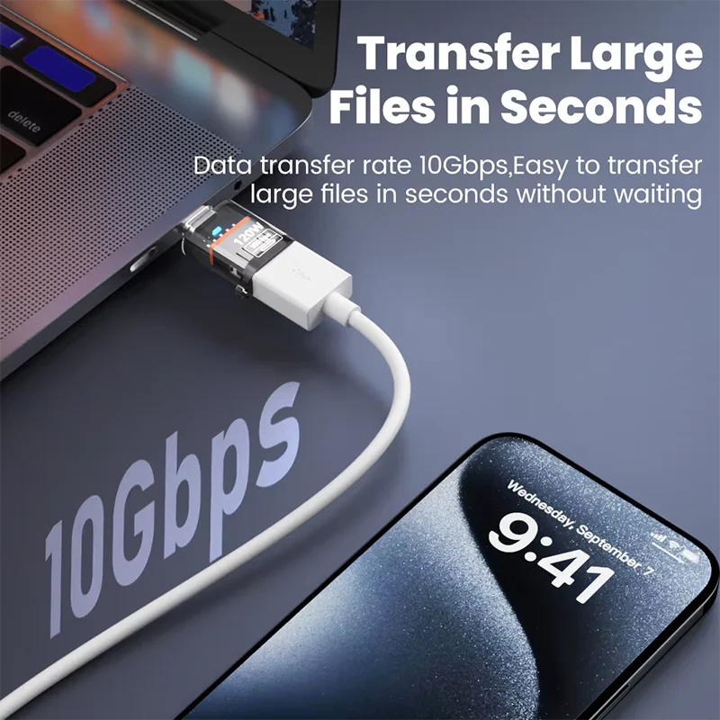 รูปสินค้า อะแดปเตอร์ USB-C 3.2 120W สำหรับ iPhone 15/16 และ Samsung