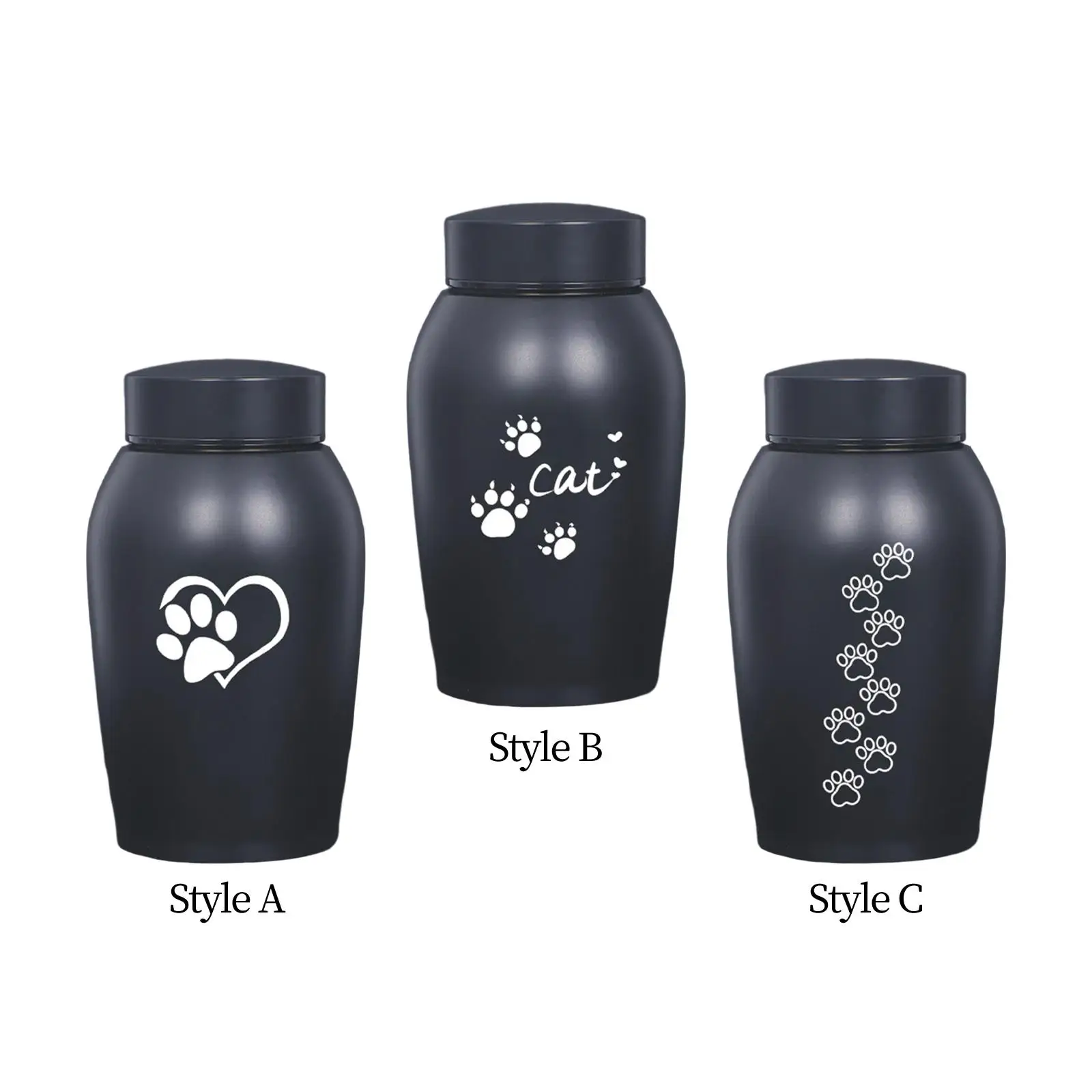 Dog Cat Ashes Stainless Steel Pet Urn Funeral Cremation Urn Pet Burial Memorial Keepsake Box Kitty Kitten