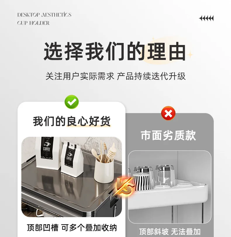 Description Picture 4 of itemWater cup storage rack, household dust-proof desktop tea cup holder, tea set storage box, coffee mug, drip cup holder