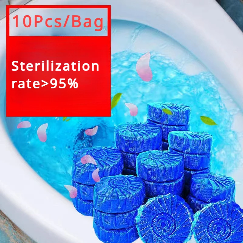 1 Bag Toilet Bowl Cleaner Automatic Toilet Cleaner Deodorizer Toilet Cleaner Bathroom Supplies Bathroom Freshener Blue Bubble