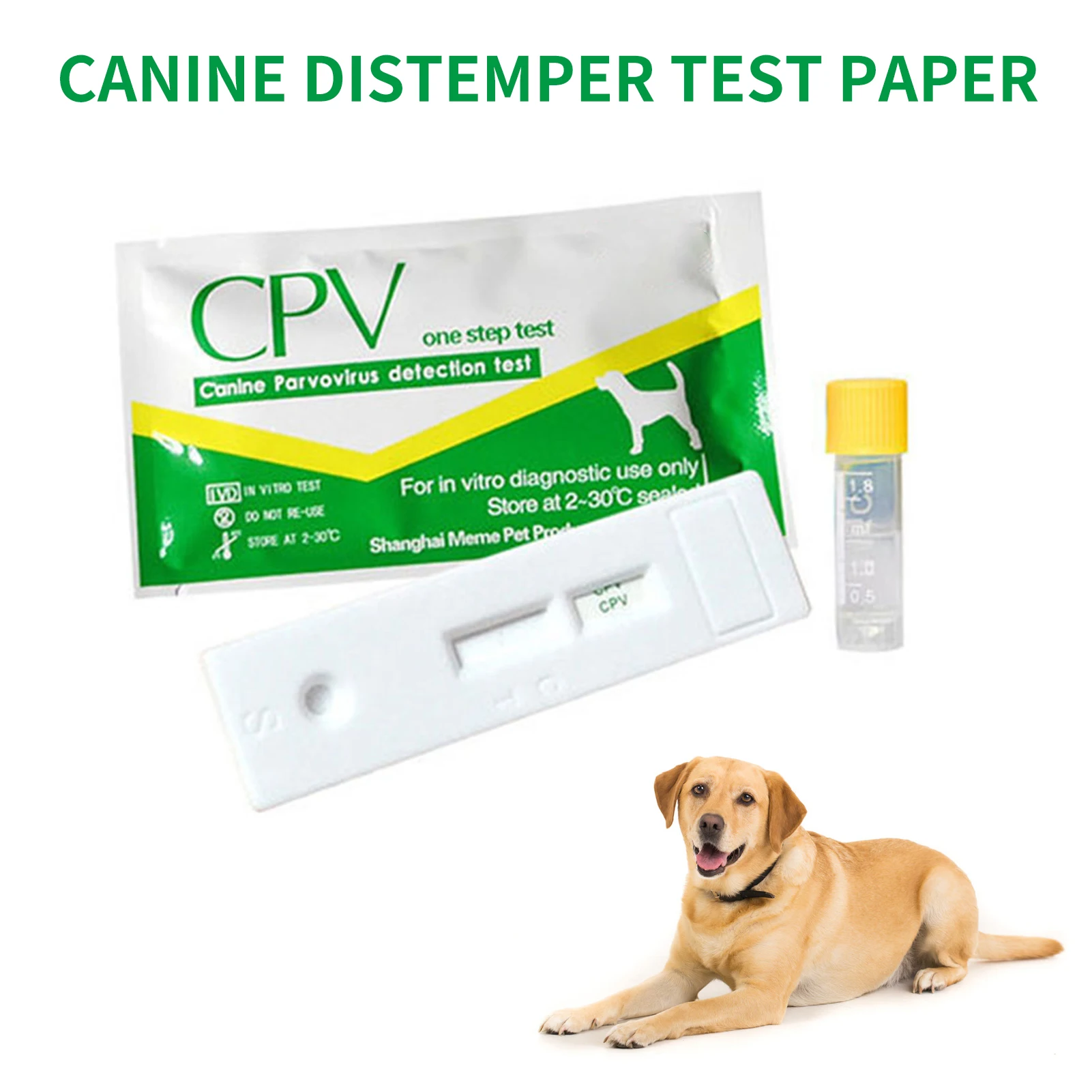 Canine Distemper Adeno Test Kit Canine Distemper Test Kit Worm and Parvo for Pet Early Detection of Intestinal Parasites