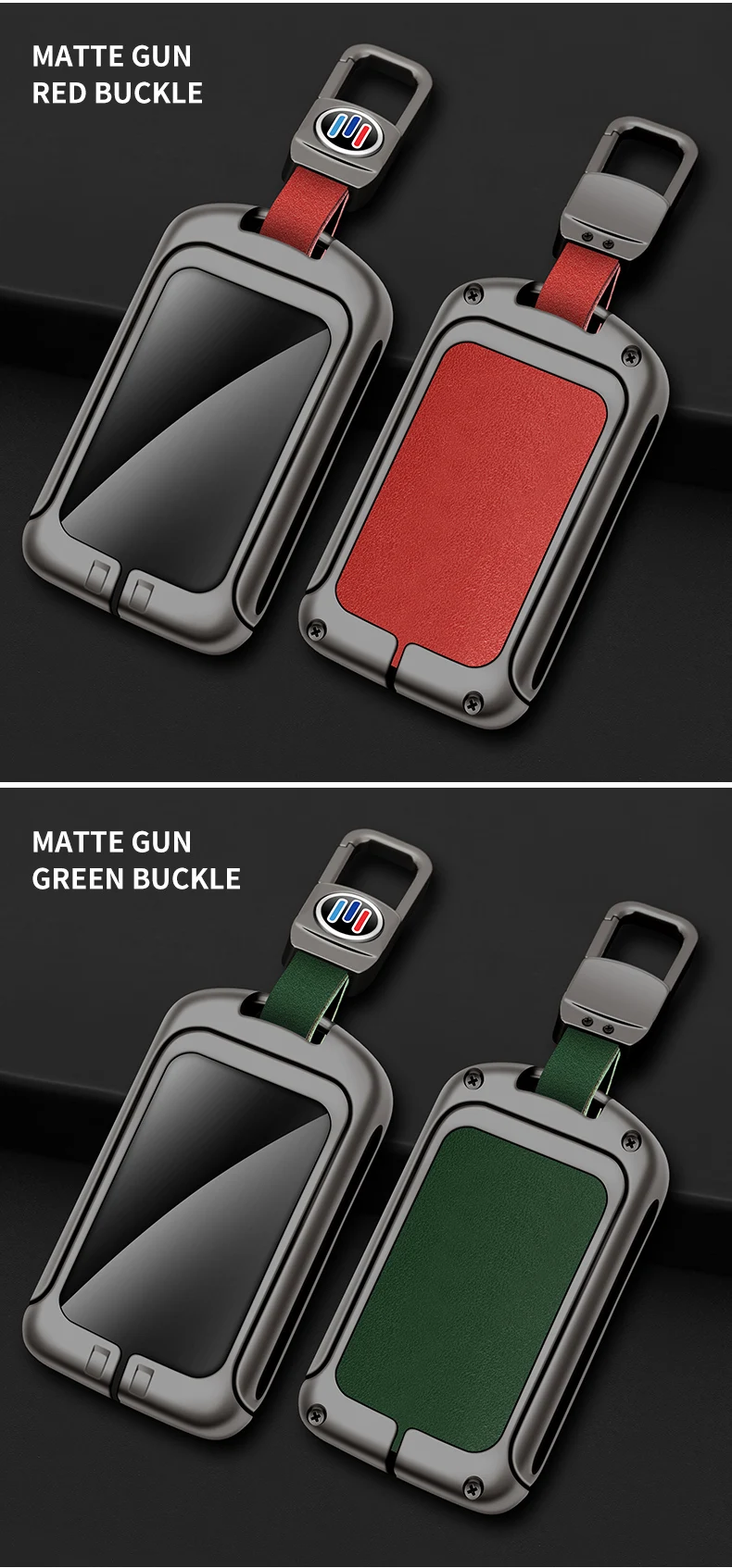 Custodia per chiave intelligente per auto in pelle metallica per Volvo XC40 XC60 XC90 S60 S90 V90 T5 T6 T8 custodia protettiva accessori per borsa Fob - S811df7a799e645749915eba86c3d697al