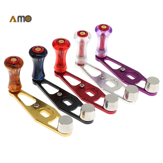 AMO DIY Fishing Lure Aluminium Alloy Single Handle With Knob Reel Handle  Fishing Rocker for A