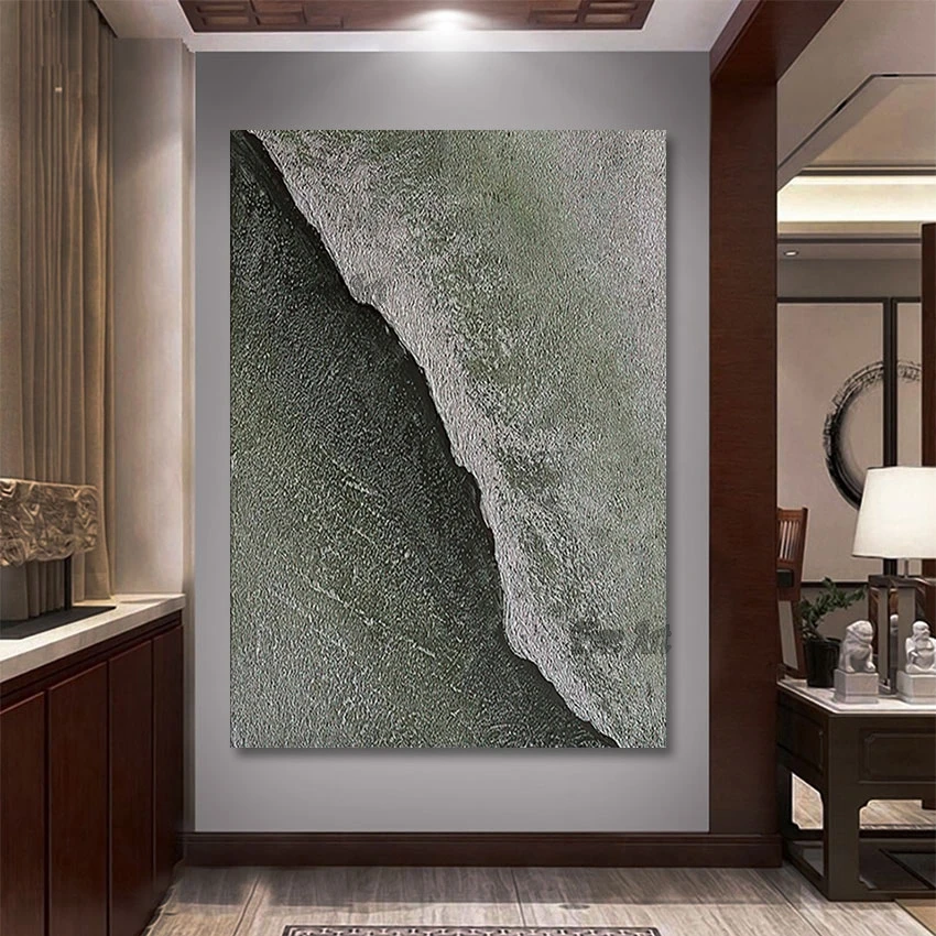 

Decoration Wall Art Drawing Dark Color Thick Texture Large Abstract Painting Picture For Living Room Acrylic Artwork Unframed