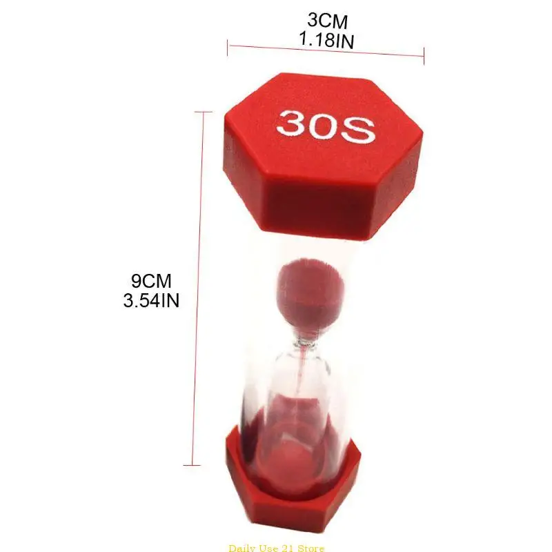 Hourglass Timer Set 6 Colors 3 5 10mins 30Seconds Clock for Home Office Games Classroom Brushing Kids Gift