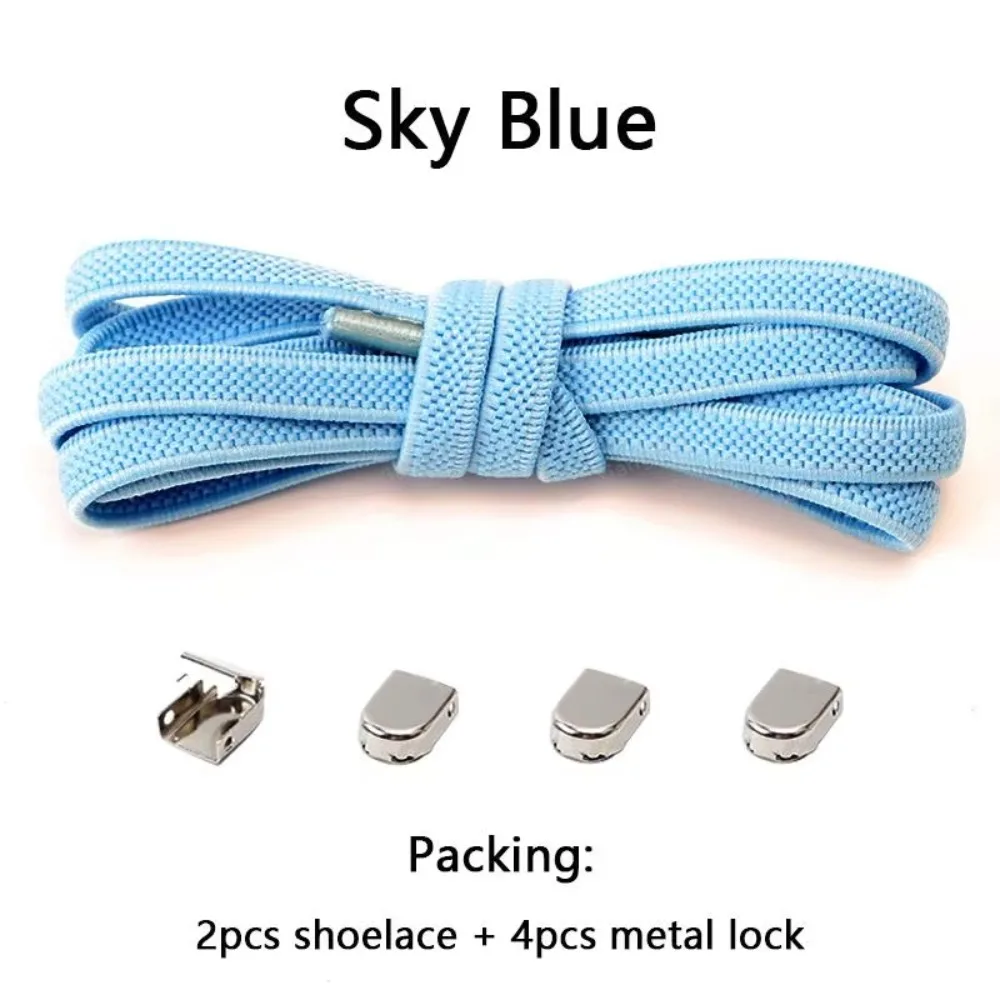 1 Pair Elastic No-Tie Shoelaces - Quick Safety Sneaker Laces