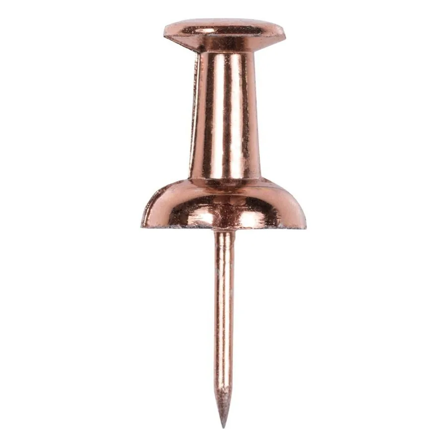 Stylish Rose Gold Metal Push Pins 100 Count