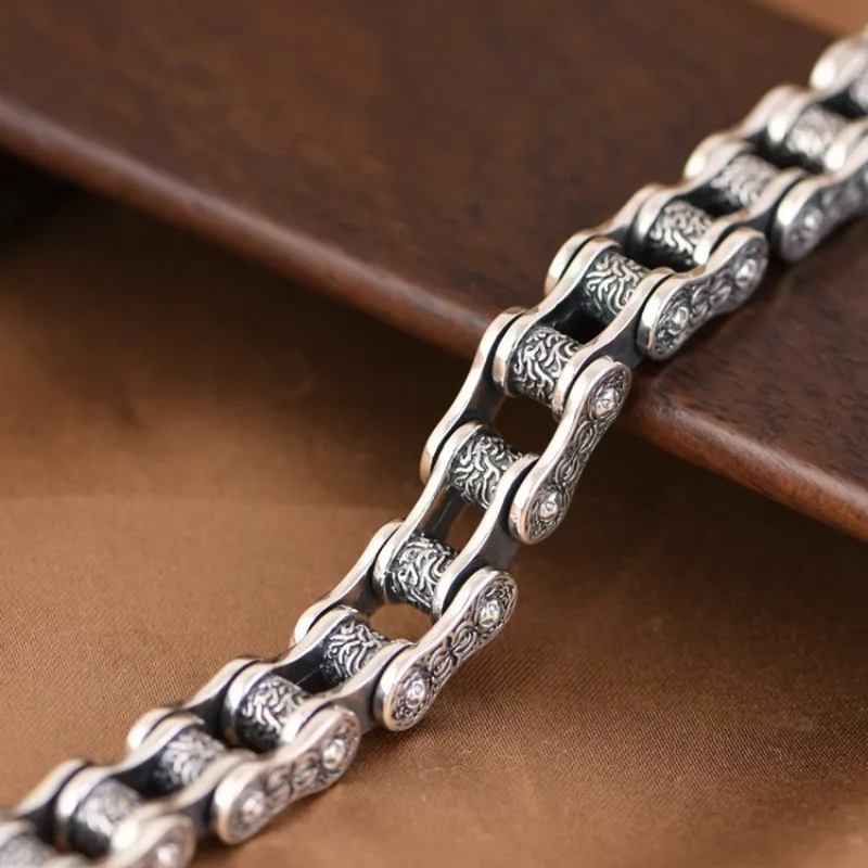 VINTAGE シルバーブレスレット　メンズ　バイカー　S925 VINTAGE シルバーブレスレット メンズ バイカー S925 アクセサリー