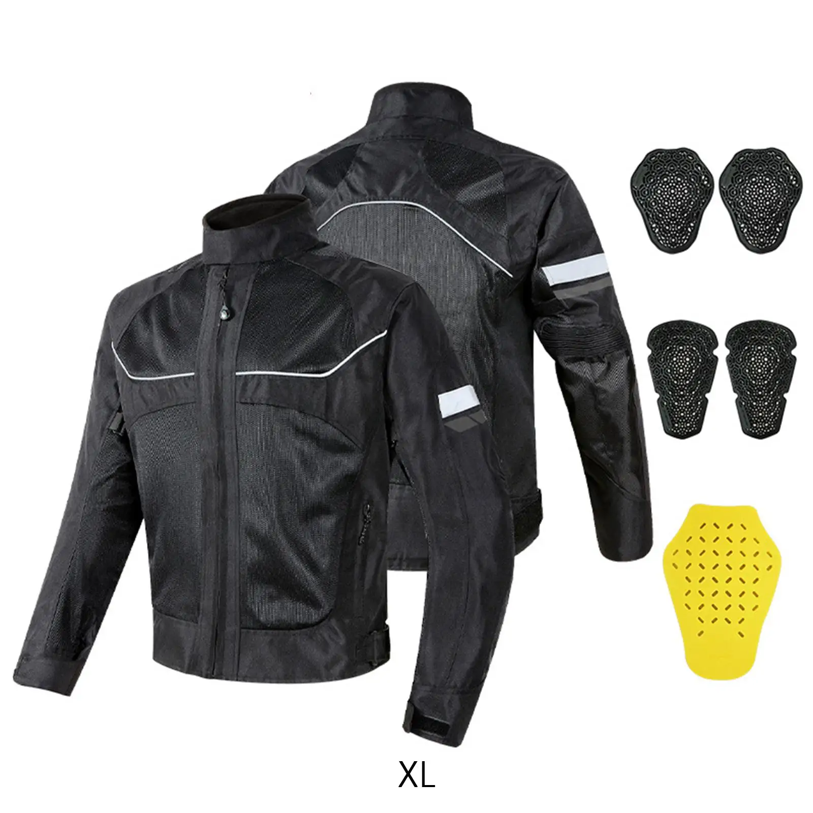 Summer Motorcycle Jacket Breathable Reflective Protection Armor Motocross Jacket