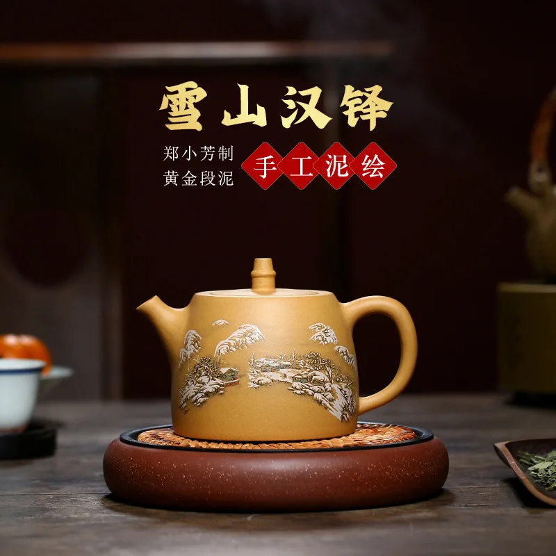 

Yixing Teapot Original Mine Gold Section Mud Purple Sand Pot Handmade Painted Handmade 500 Ml Large Capacity Teaset For Home Use