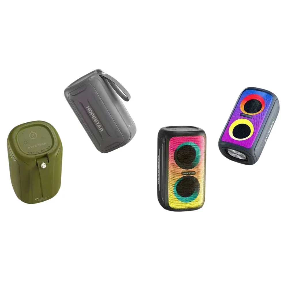 

Mini Outdoor Bluetooth Speaker Led Flame Light Double Speakers Portable Subwoofer Hand Held Music Player