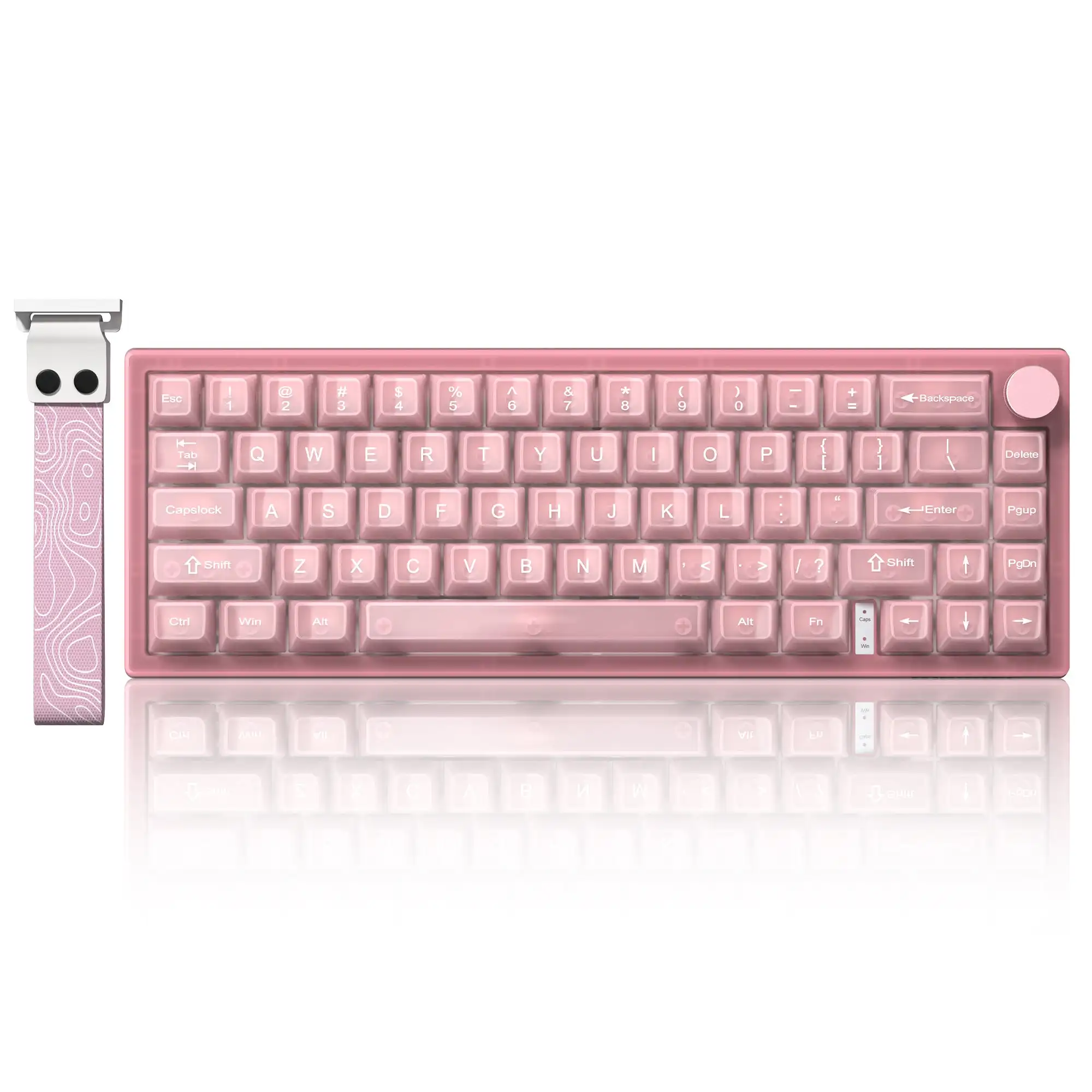 Womier VK66 Pro 유선 기계식 키보드 VIA 지원 가스켓 마운트 RGB 핫 스와핑 키보드 노브 포함