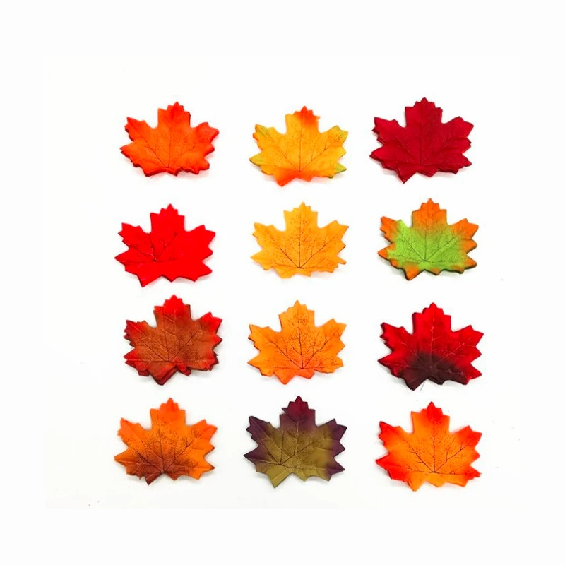 100Pc Artificial Silk Maple Leaves Thanksgiving Maple Leaves Wedding Party Decor Multicolor Fall