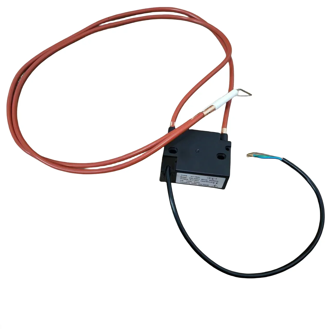 XT15AL Fuel Ignition Transformer with High-Voltage Wire and Spark Needle 220V Input and 15KV Output