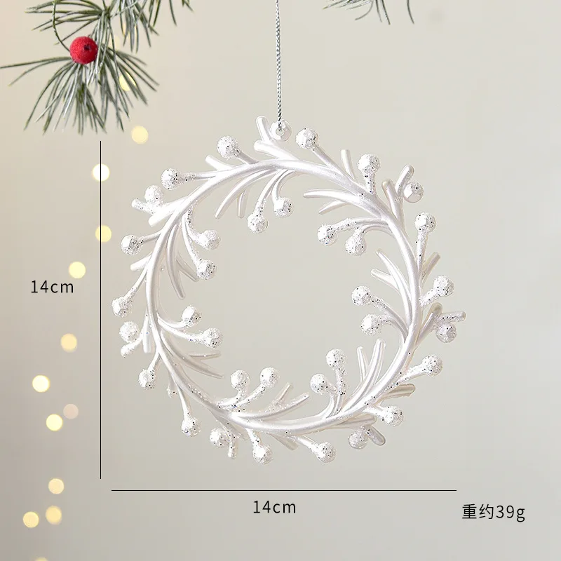 Christmas Tree Hanging Pendants Glitter Crystal Candy Elk Xmas Tree Oranments Merry Christmas Decor New Year White Deer
