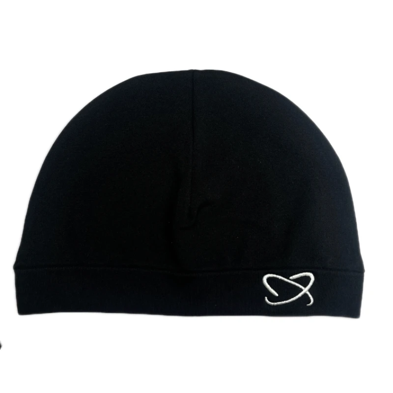 Gestickte gestrickte Nylon-Mütze mit hoher Elastizität, Outdoor-Freizeitsport, Fahrradmütze für Herren und Damen im gleichen Stil