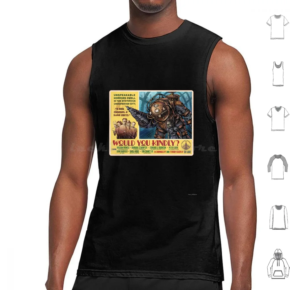 Sei Gentile Canotte Canottiere Senza Maniche Bioshock Biosthock Plasmid Biosthock Infinite Bioshock 2 Rapture Bioshock 1 Big Daddy