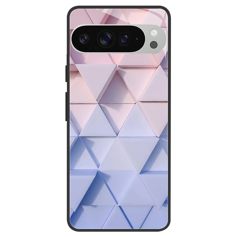 Silicone Bumper Hard Shell Phone Case with Tempered Glass Back Cover