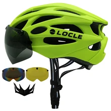 Locle magnético óculos de proteção ciclismo capacete das mulheres dos homens lentes do capacete da bicicleta mtb estrada capacete montanha removível sunvisor