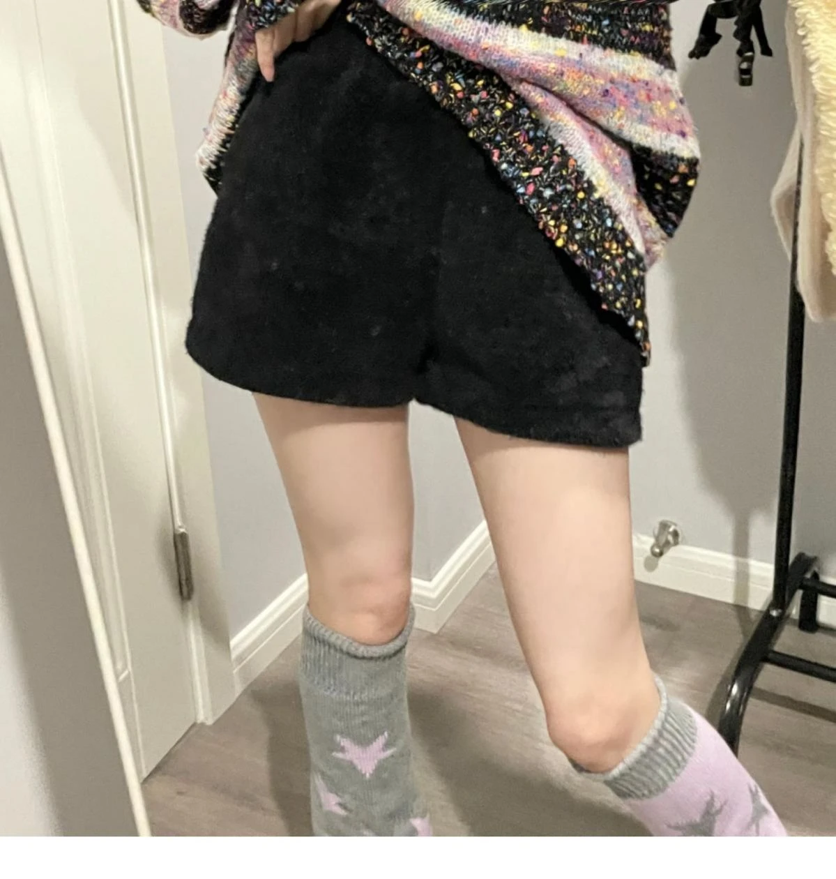 Mink Velvet Cute Shorts Women New Gentle Loose Solid Color Thin Plush Elastic Waist Wide Leg Pants Female Y2k Shorts