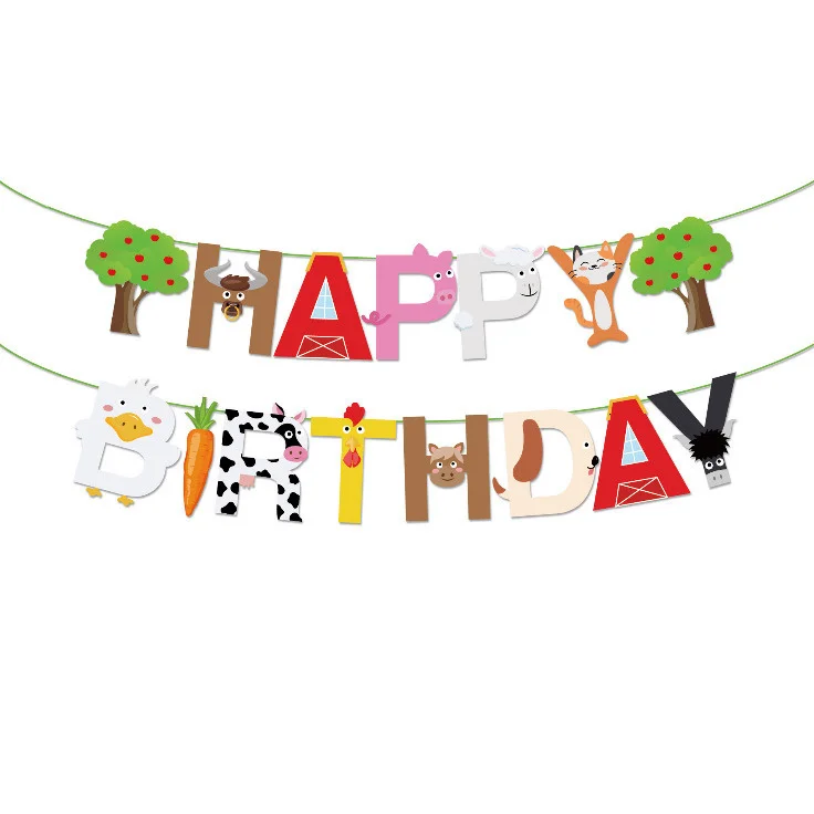 1Set Bauernhof Tier Papier Hut Karton Kuh/Schwein/Schafe Hüte Nette Süßigkeiten Taschen für Kinder Ackerland Tiere alles Gute Geburtstag Party Dekoration – Detail 3