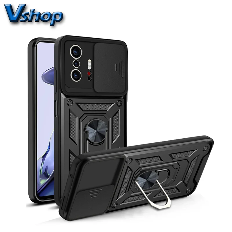 For Xiaomi Mi 11T 11T Pro Sliding Camera Cover Design TPU PC Protective Case