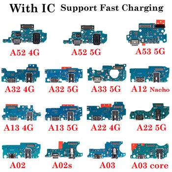 USB Charger Dock Connector Board Fast Charging Port Flex Cable For Samsung Galaxy A02 A02S A03 core A12 A13 A22 A32 A33 A52 A53