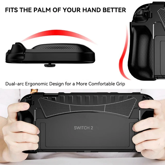 Upgraded protective case for 2025 Switch 2 ergonomic and comfortable TPU grip shell for NS Switch 2 protective case accessories 2