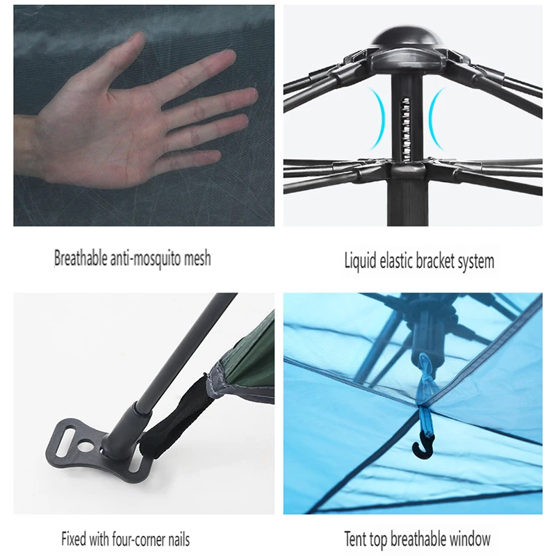 Quick-opening Four-sided Tent 3-4 people 4 Quick-opening Four-sided Tent 3-4 people 4