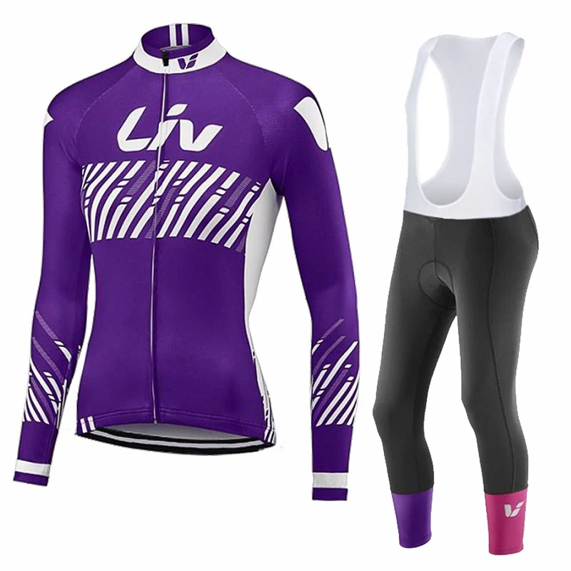 LIV 2023 Women Autumn Cycling Jersey Set Long Sleeve Breathable Clothing MTB Maillot Ropa Ciclismo Bicycle Outdoor Sportswear 3