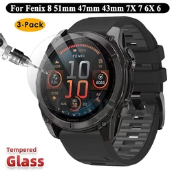 Premium Tempered Glass Screen Protector Film for Smartwatches - 3 Pack (For Fenix 8 51mm)