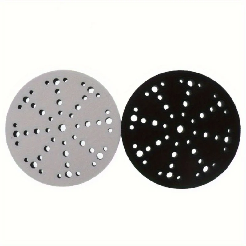 6-Inch 49 Holes Hook and Loop Soft Sponge Cushion Interface Pad Self-adhesive Sandpaper Disc Polishing