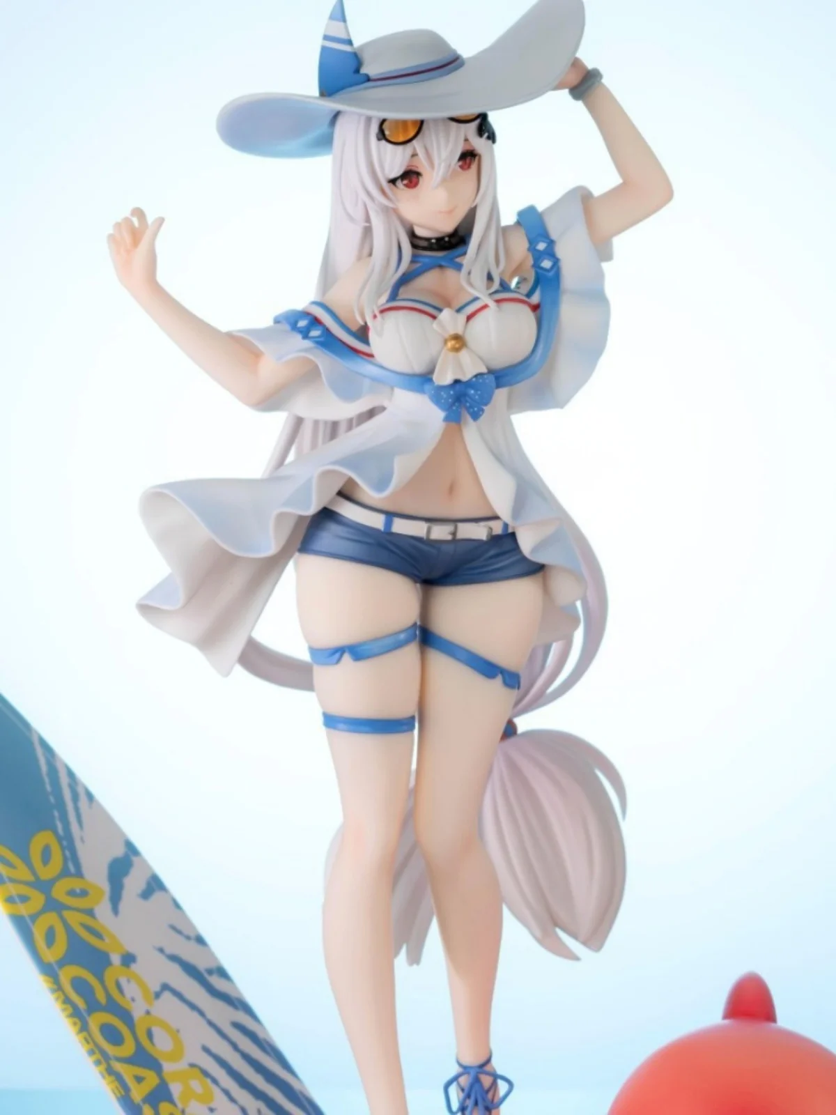 Tomorrow's Ark Scudi figure, seaside summer two-dimensional swimsuit beautiful girl animation model game ornament