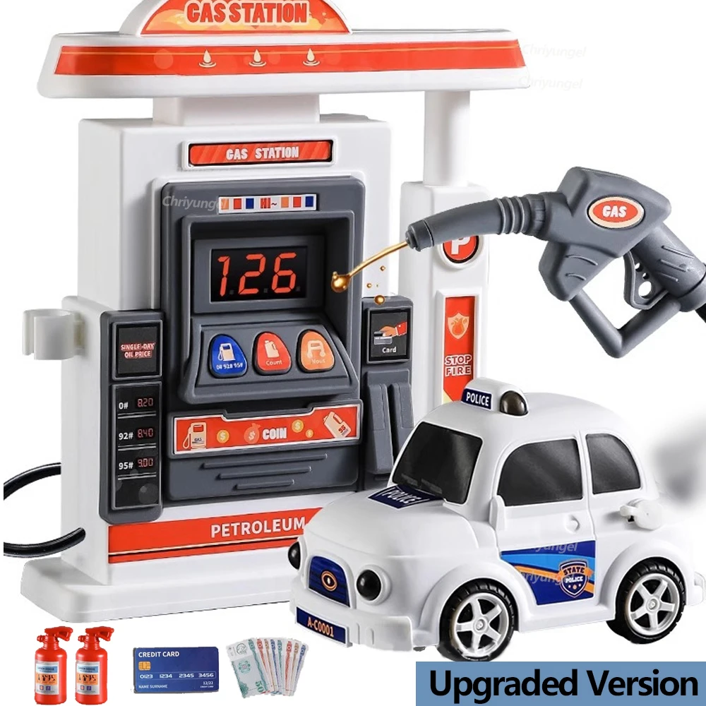Gas Station Toy for Kids Simulation Gas Pump Toy Model with