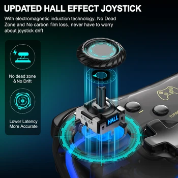 Gamepad Wireless Pro Controller, Compatible with Nintendo Switch Lite/Switch Oled/PC/iOS/Android 4