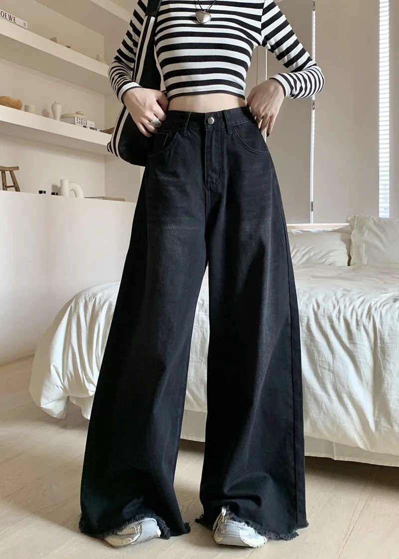 Fried Straight Wide-Leg Denim Pants: Hot Girl Baggy Jeans for Y2K Street Vintage Women - true deals club