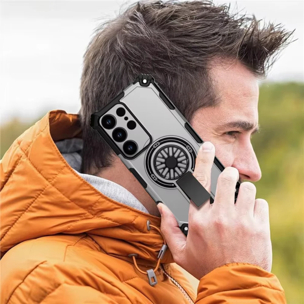 Armour Magnetic Stand Shockproof Phone Case with MagSafe Compatibility