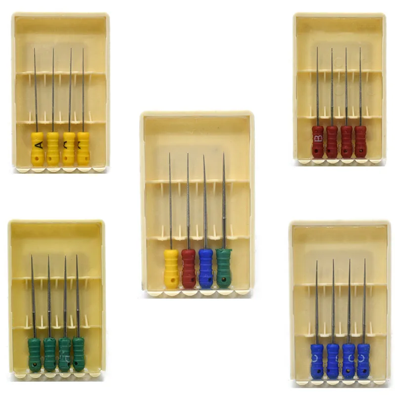 Denspay Dental 4 Pcs Finger Spreader Endodontic Files 21/25/31mm ABCD